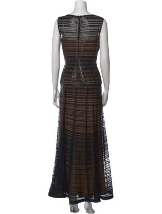 Tadashi Shoji Bateau Neckline Long Dress