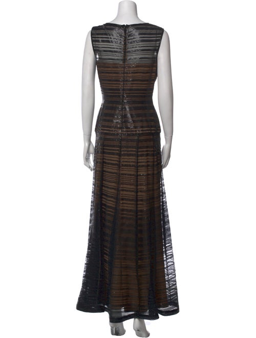 Tadashi Shoji Bateau Neckline Long Dress