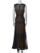 Tadashi Shoji Bateau Neckline Long Dress