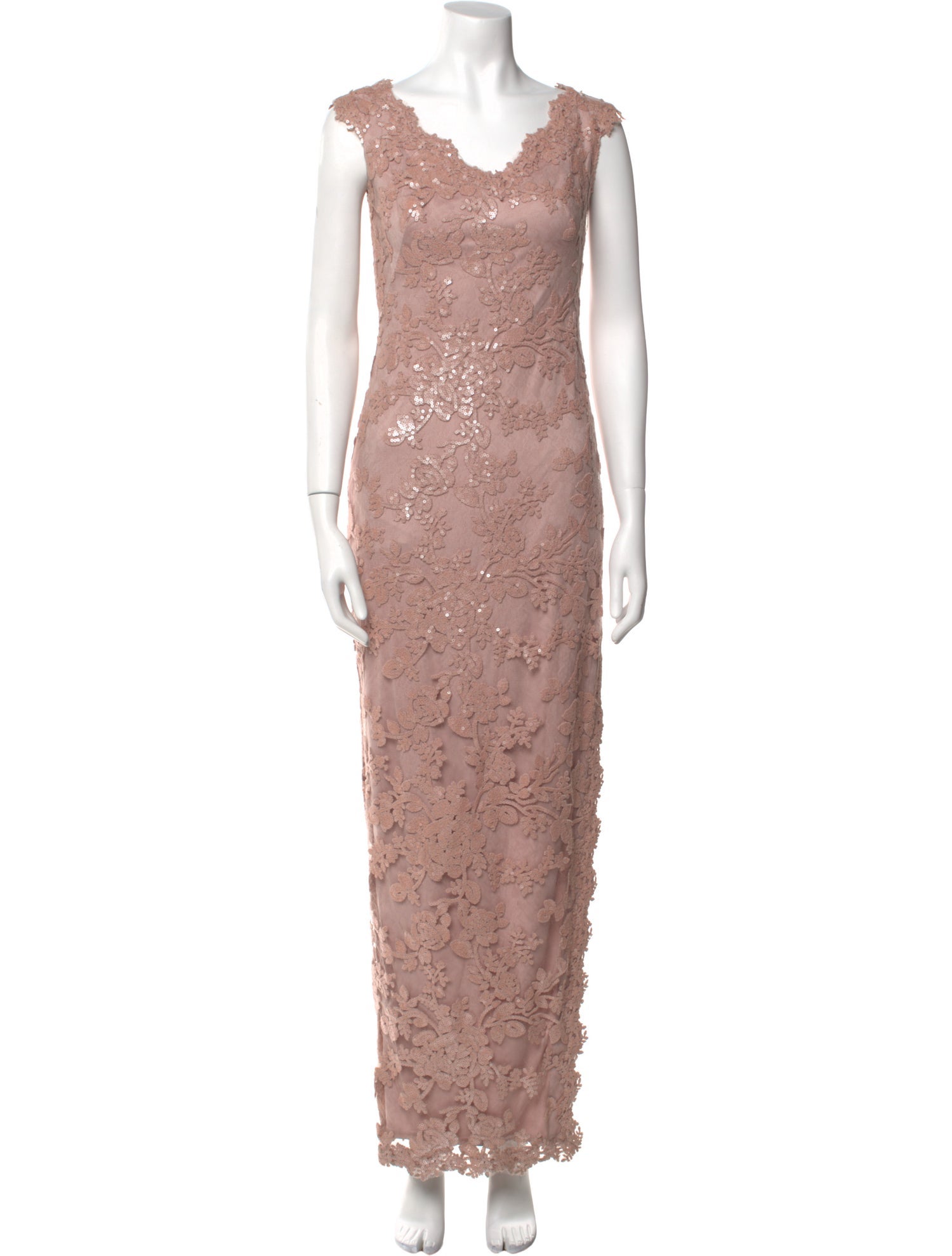 Tadashi Shoji Lace Pattern Long Dress