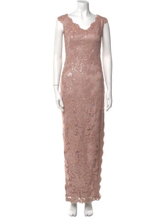 Tadashi Shoji Lace Pattern Long Dress