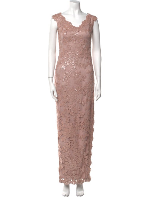 Tadashi Shoji Lace Pattern Long Dress