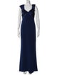 Tadashi Shoji V-Neck Long Dress
