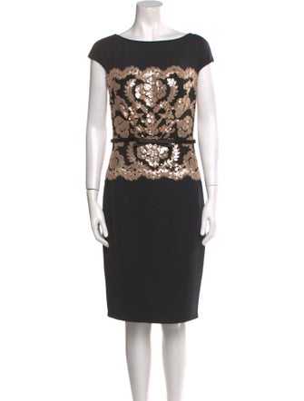 Tadashi Shoji Lace Pattern Knee-Length Dress
