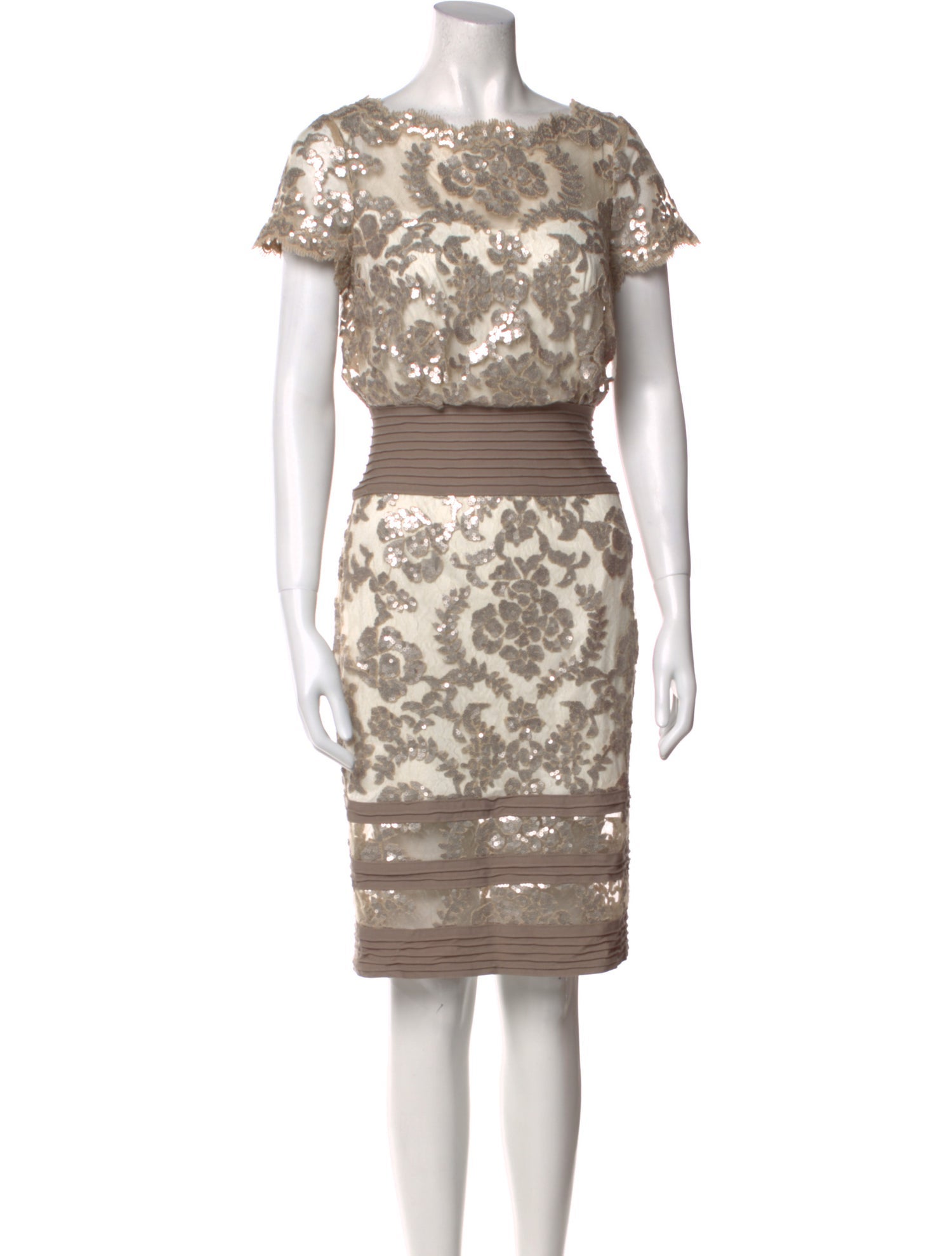 Tadashi Shoji Lace Pattern Knee-Length Dress