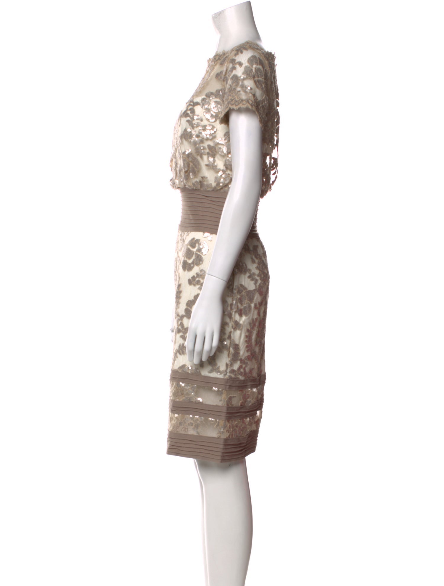 Tadashi Shoji Lace Pattern Knee-Length Dress