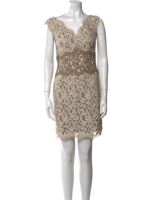 Tadashi Shoji Lace Pattern Mini Dress