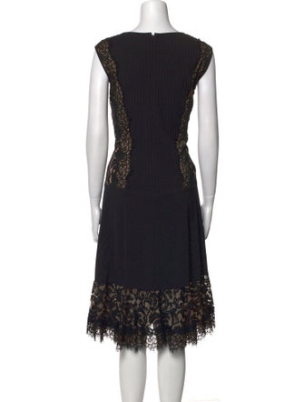 Tadashi Shoji Lace Pattern Midi Length Dress