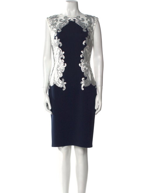 Tadashi Shoji Bateau Neckline Knee-Length Dress