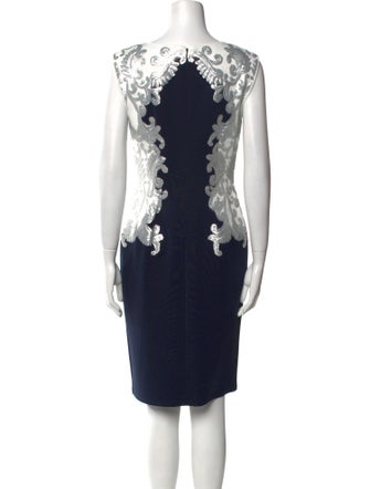 Tadashi Shoji Bateau Neckline Knee-Length Dress