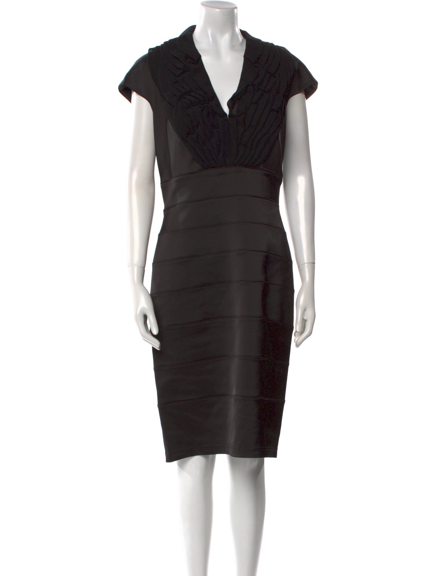 Tadashi Shoji V-Neck Knee-Length Dress