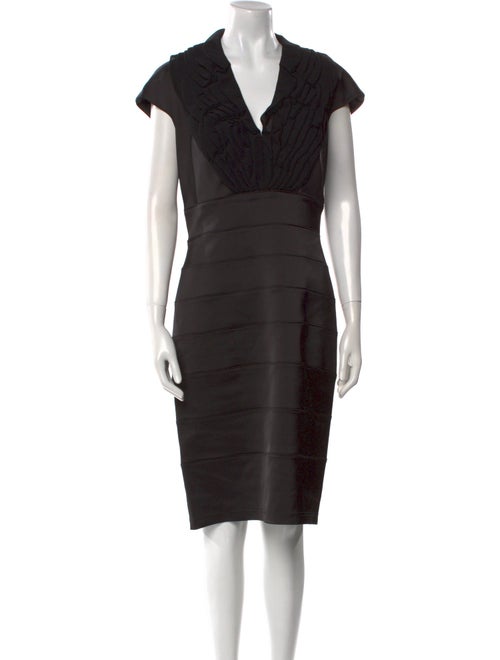 Tadashi Shoji V-Neck Knee-Length Dress