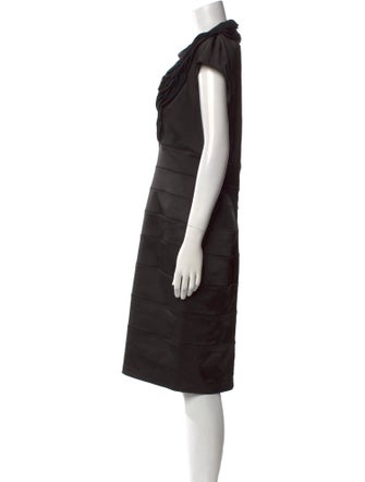 Tadashi Shoji V-Neck Knee-Length Dress