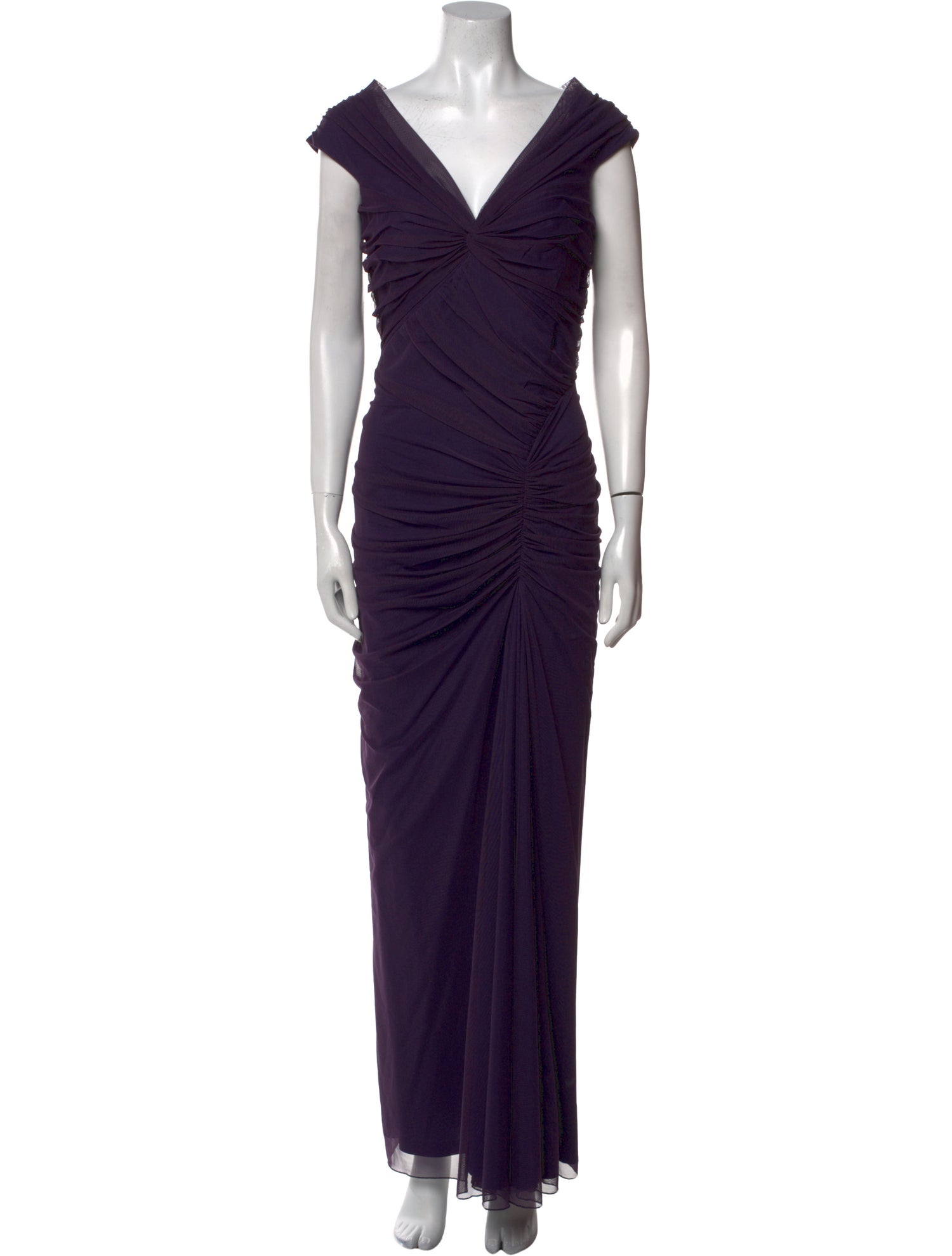 Tadashi Shoji V-Neck Long Dress