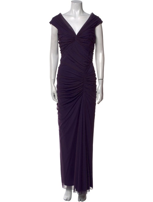 Tadashi Shoji V-Neck Long Dress