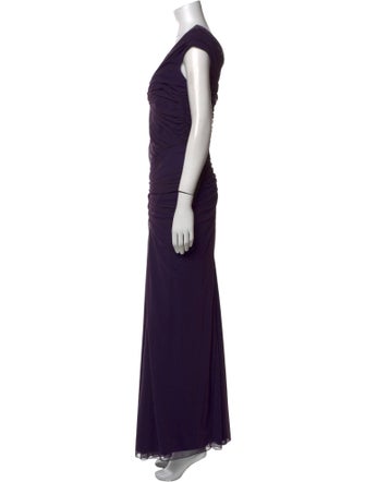 Tadashi Shoji V-Neck Long Dress