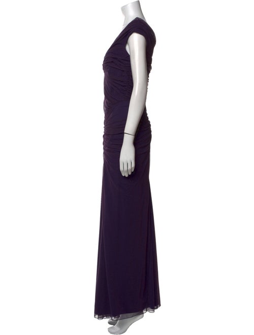 Tadashi Shoji V-Neck Long Dress