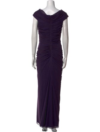 Tadashi Shoji V-Neck Long Dress