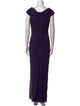Tadashi Shoji V-Neck Long Dress