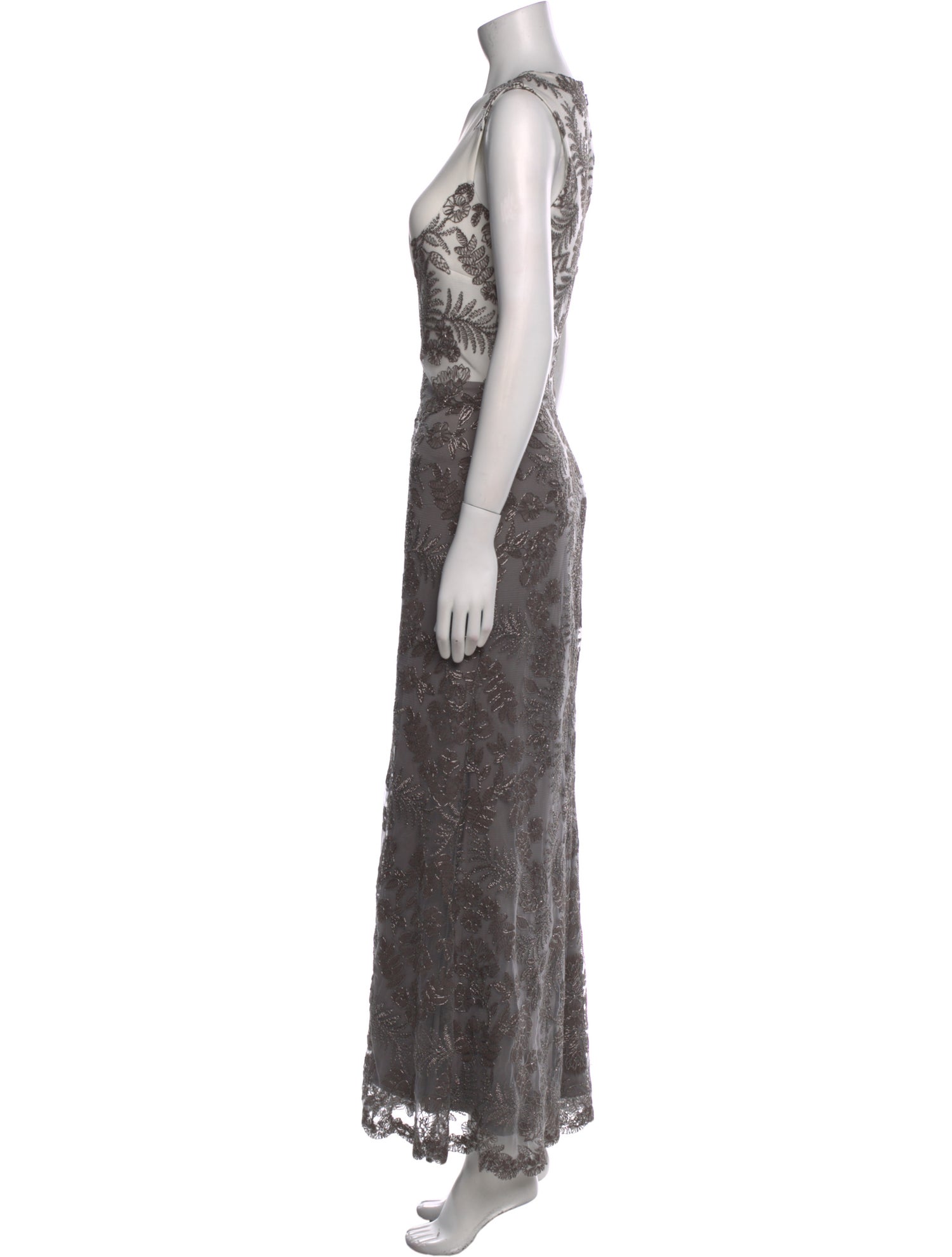 Tadashi Shoji Lace Pattern Long Dress