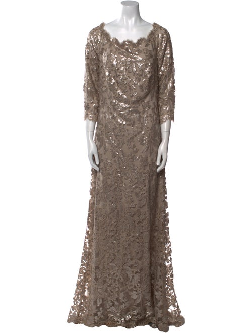 Tadashi Shoji Cowl Neck Long Dress