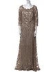 Tadashi Shoji Cowl Neck Long Dress