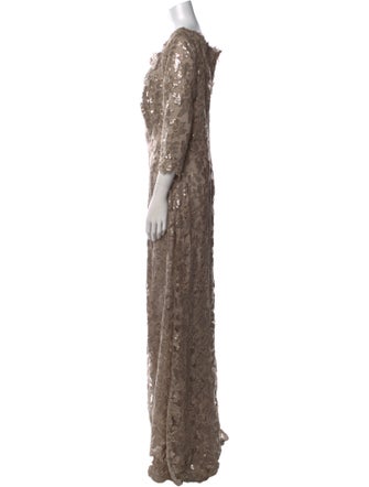 Tadashi Shoji Cowl Neck Long Dress