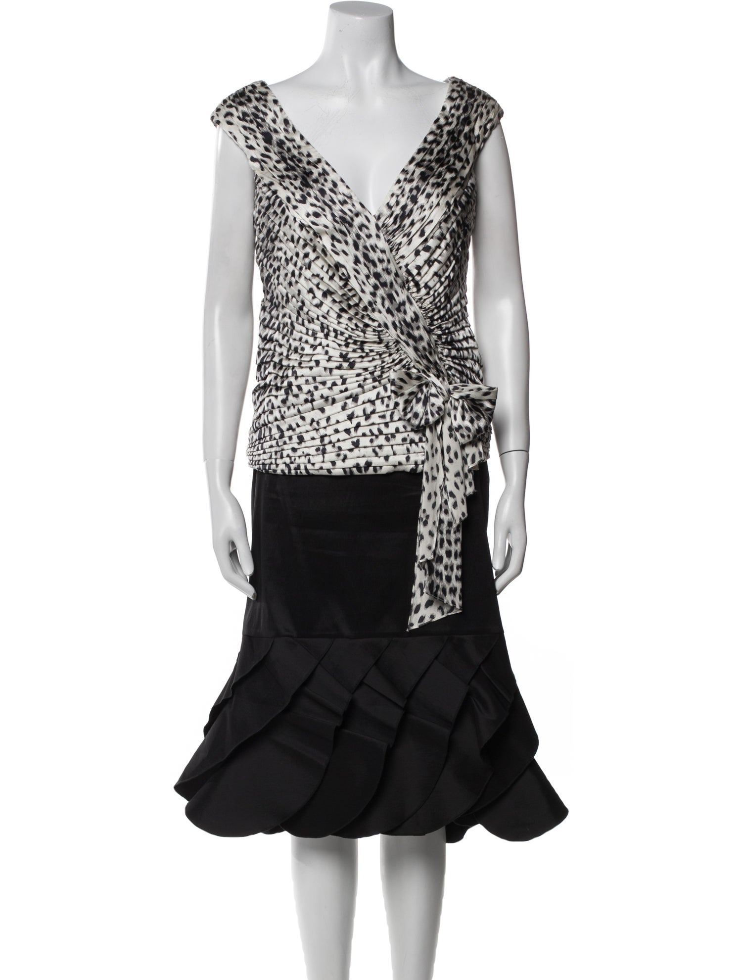 Tadashi Collection Silk Printed Skirt Set