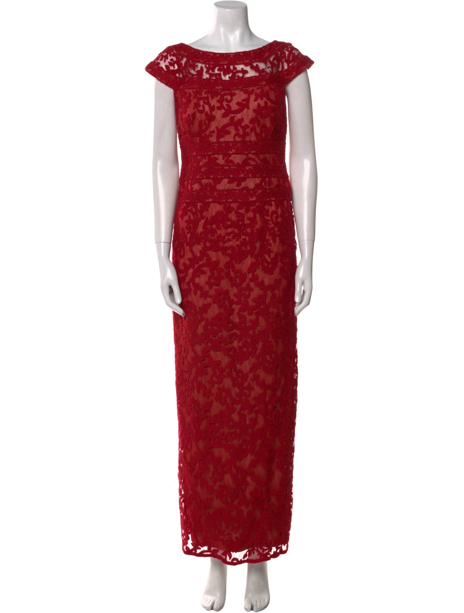 Tadashi Shoji Lace Pattern Long Dress