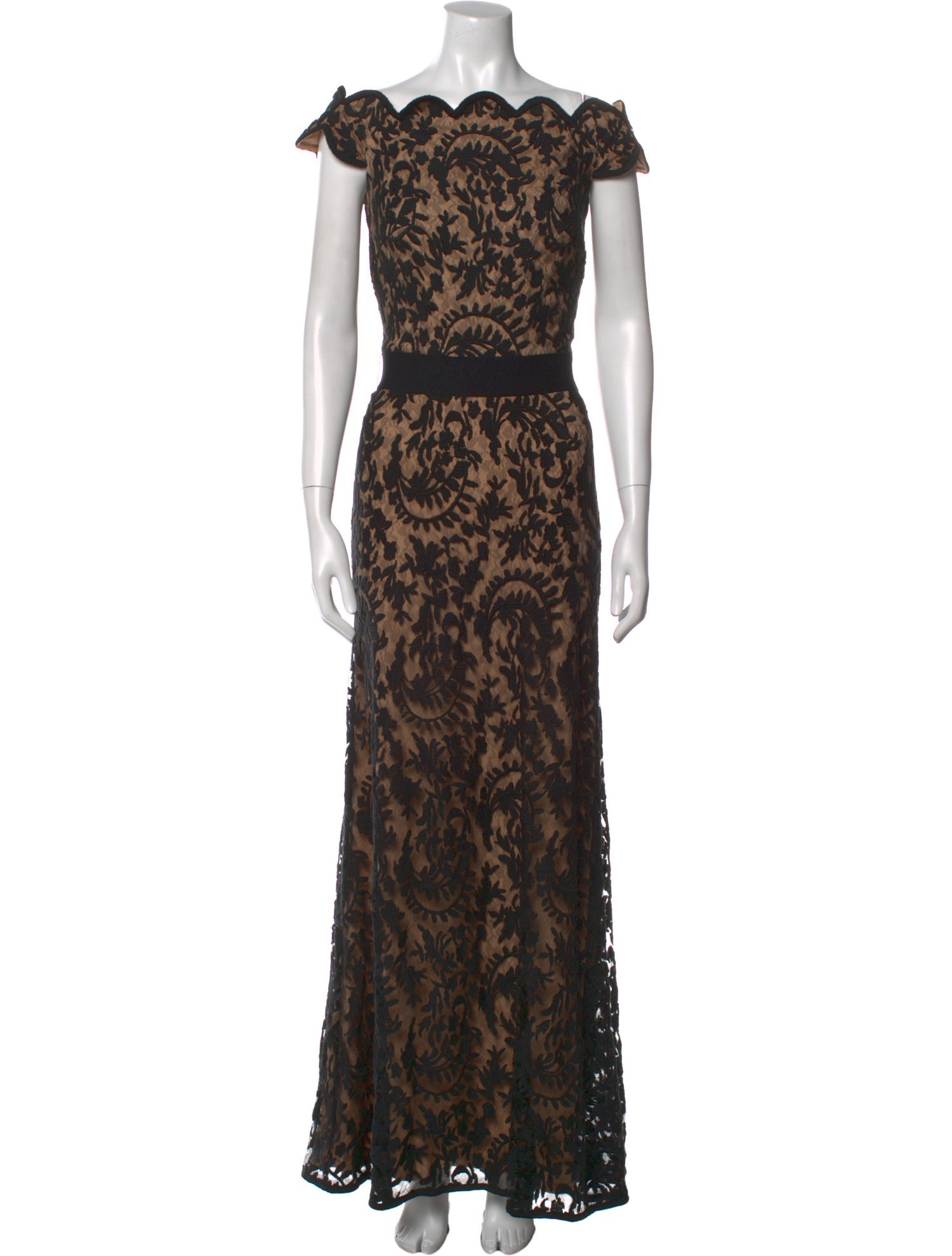 Tadashi Shoji Lace Pattern Long Dress