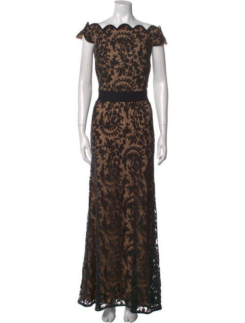 Tadashi Shoji Lace Pattern Long Dress