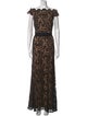 Tadashi Shoji Lace Pattern Long Dress