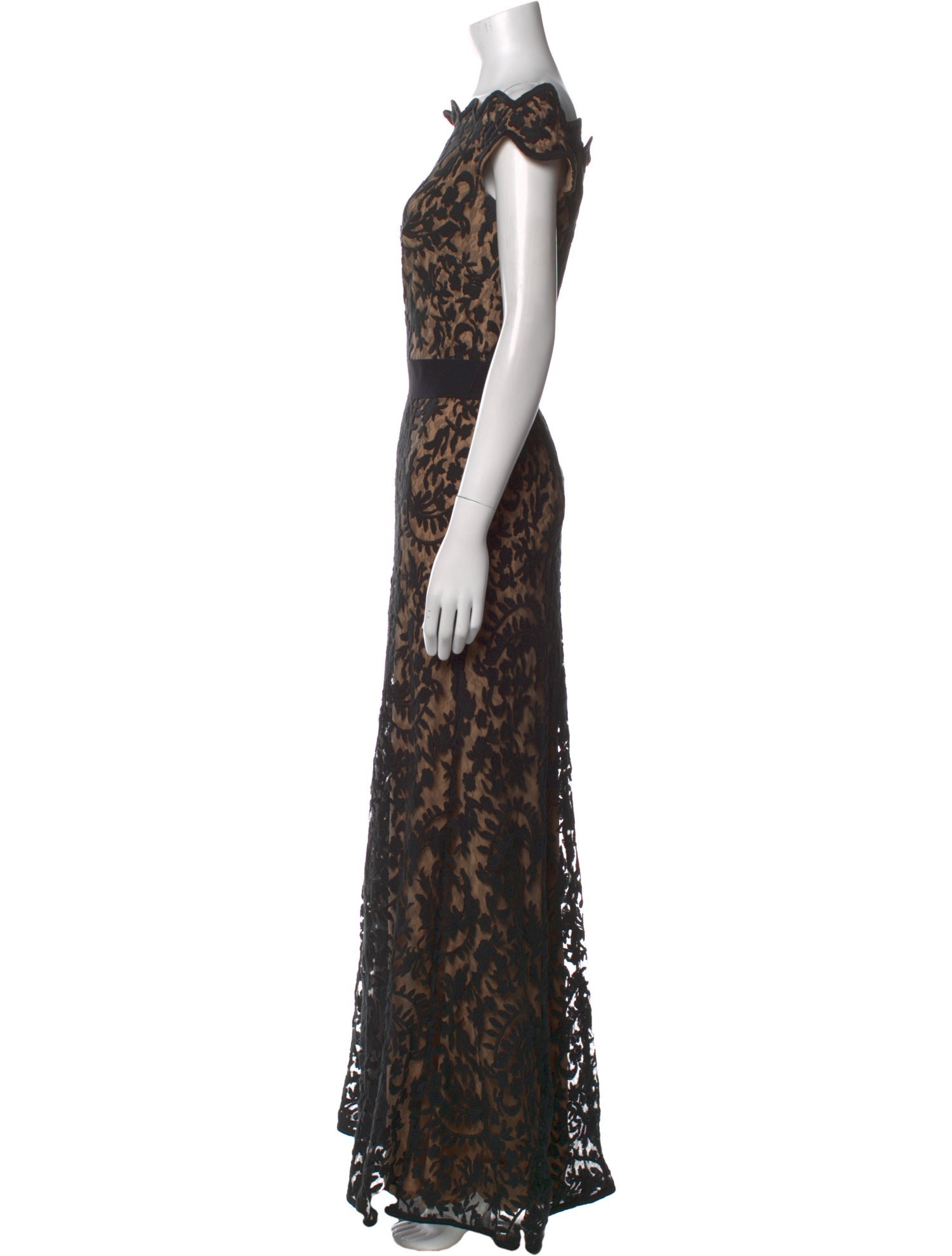 Tadashi Shoji Lace Pattern Long Dress