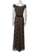 Tadashi Shoji Lace Pattern Long Dress