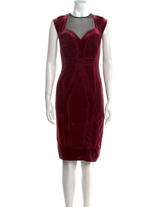 Tadashi Shoji Crew Neck Knee-Length Dress