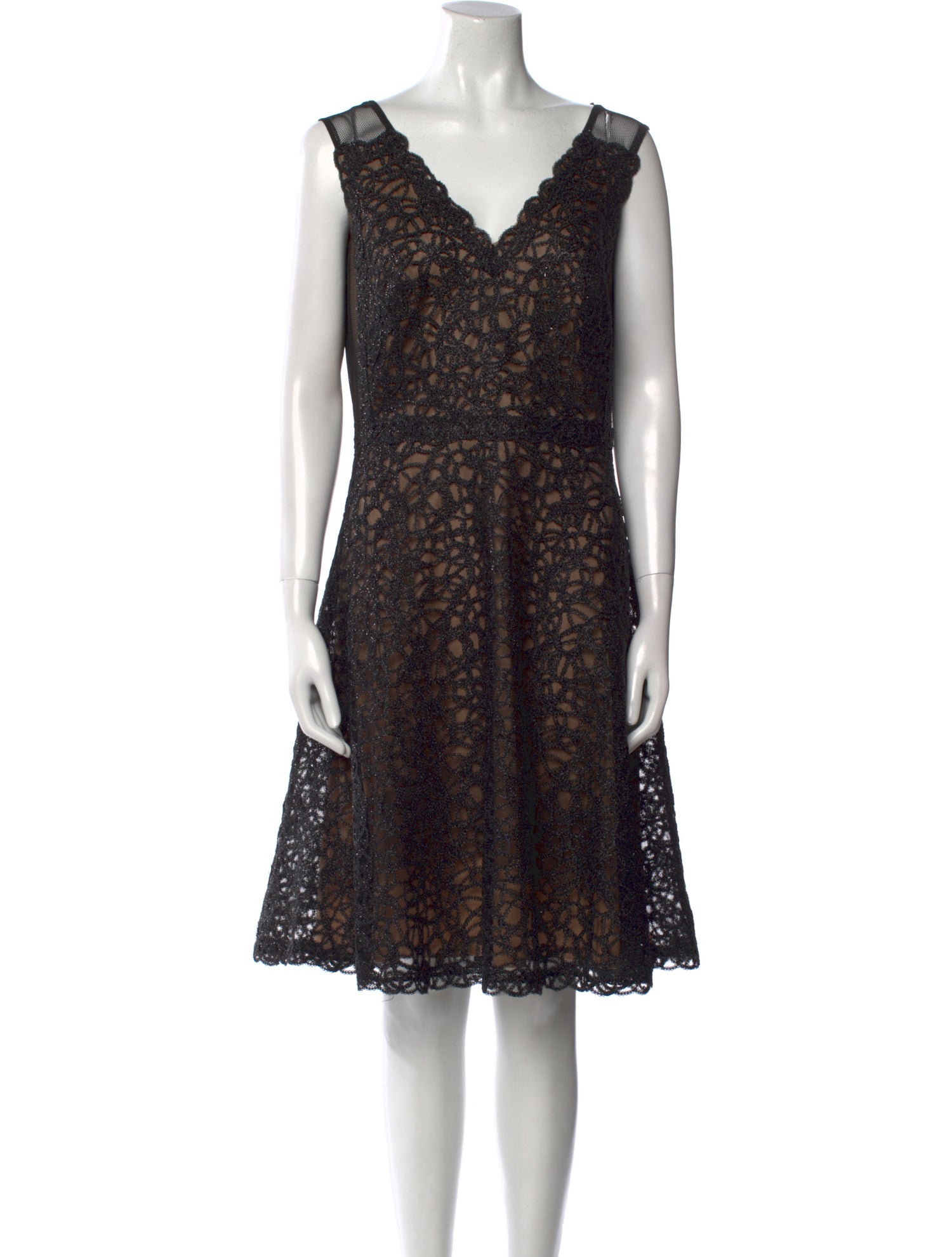 Tadashi Shoji Lace Pattern Knee-Length Dress