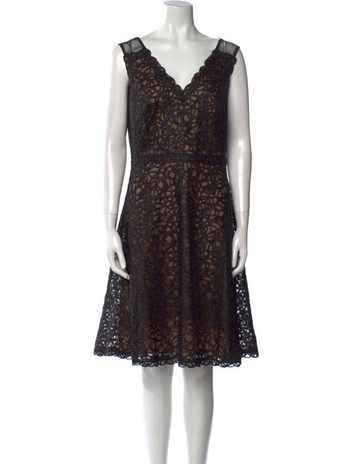 Tadashi Shoji Lace Pattern Knee-Length Dress