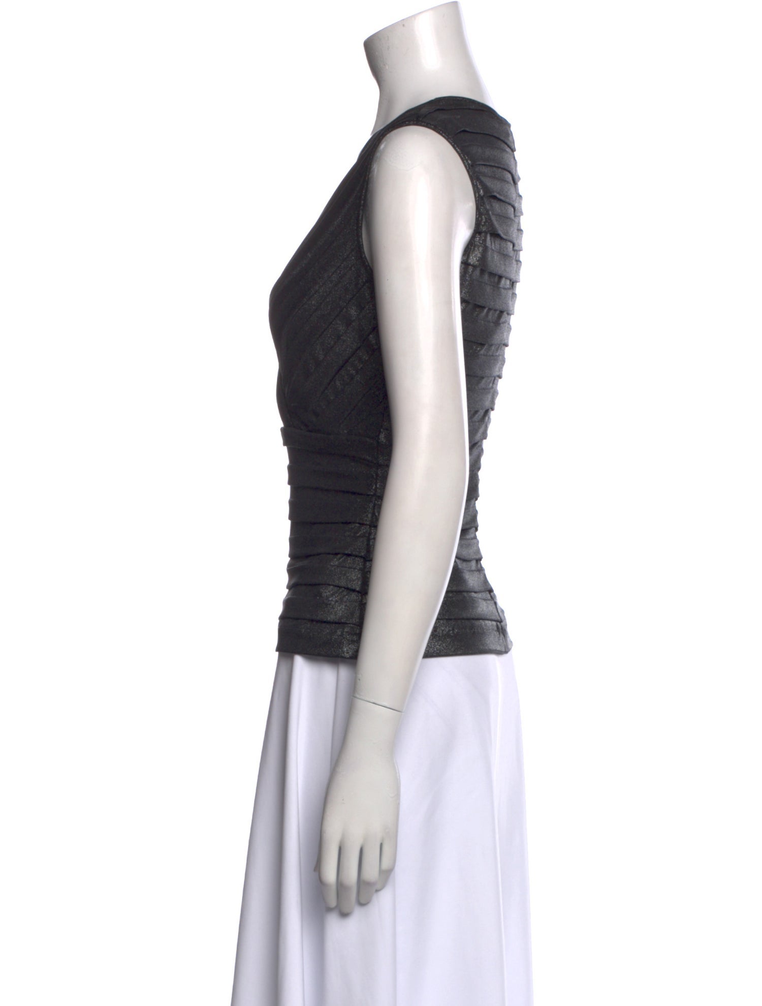 Tadashi Shoji V-Neck Sleeveless Top