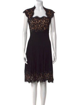 Tadashi Shoji Lace Pattern Knee-Length Dress