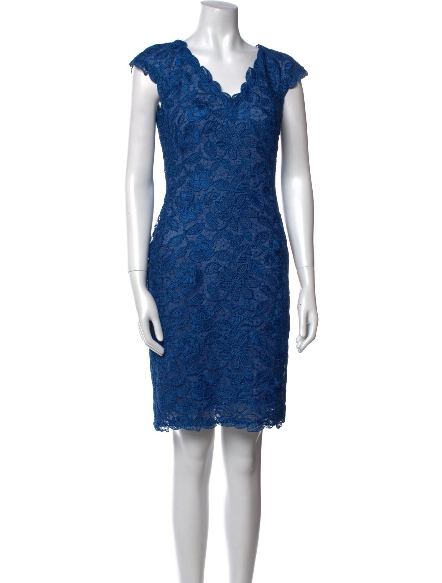 Tadashi Shoji V-Neck Knee-Length Dress