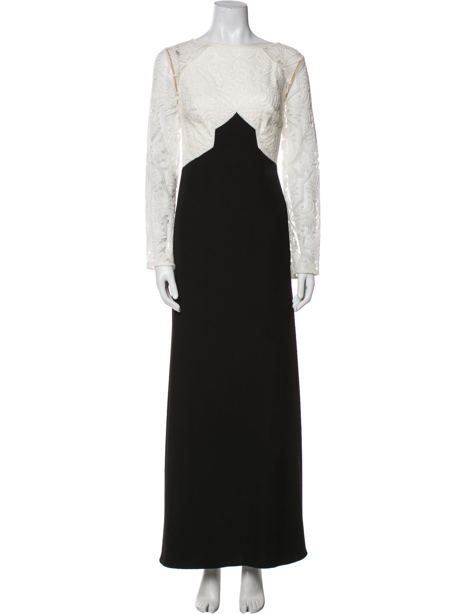Tadashi Shoji Bateau Neckline Long Dress