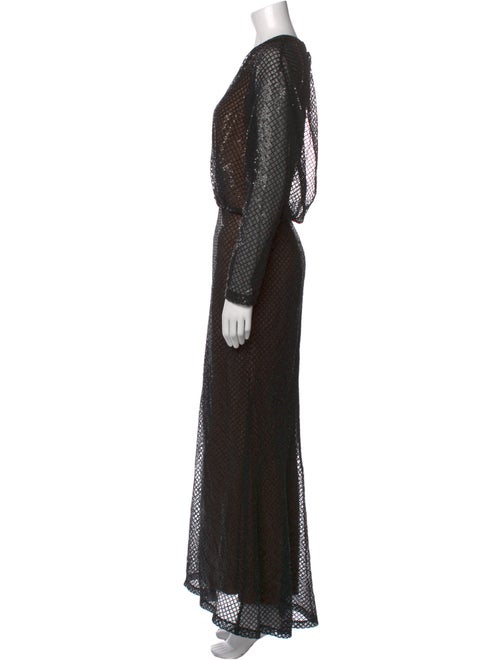 Tadashi Shoji V-Neck Long Dress
