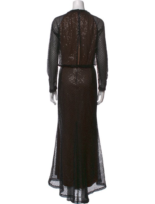 Tadashi Shoji V-Neck Long Dress