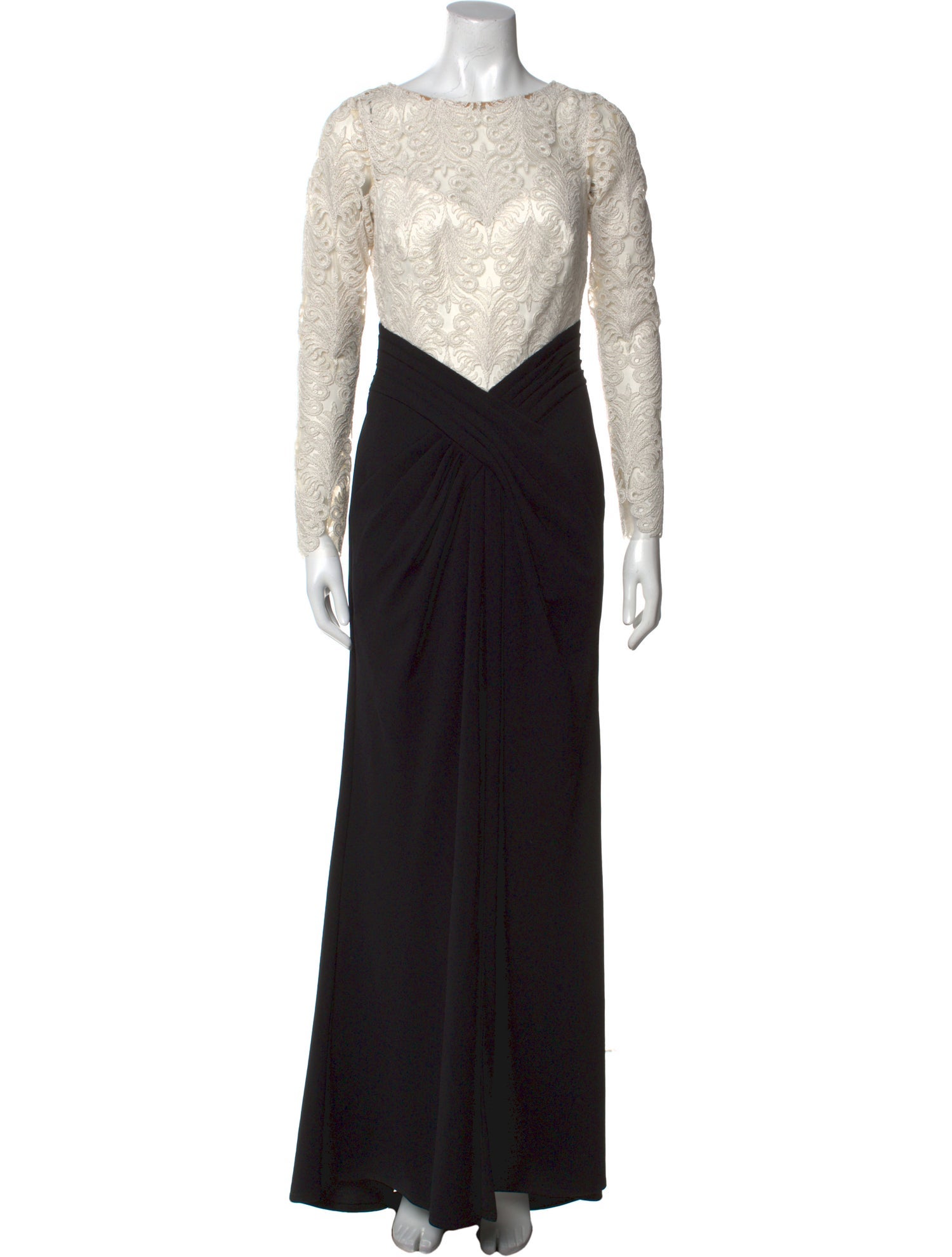 Tadashi Shoji Colorblock Pattern Long Dress