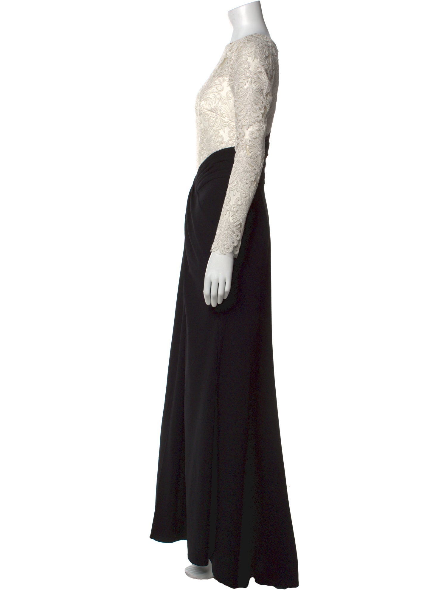 Tadashi Shoji Colorblock Pattern Long Dress