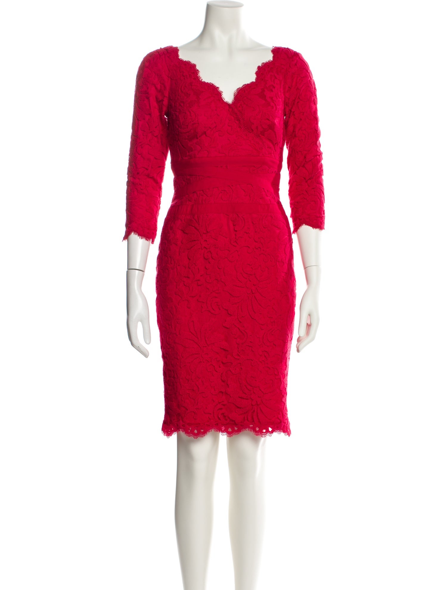 Tadashi Shoji Lace Pattern Knee-Length Dress