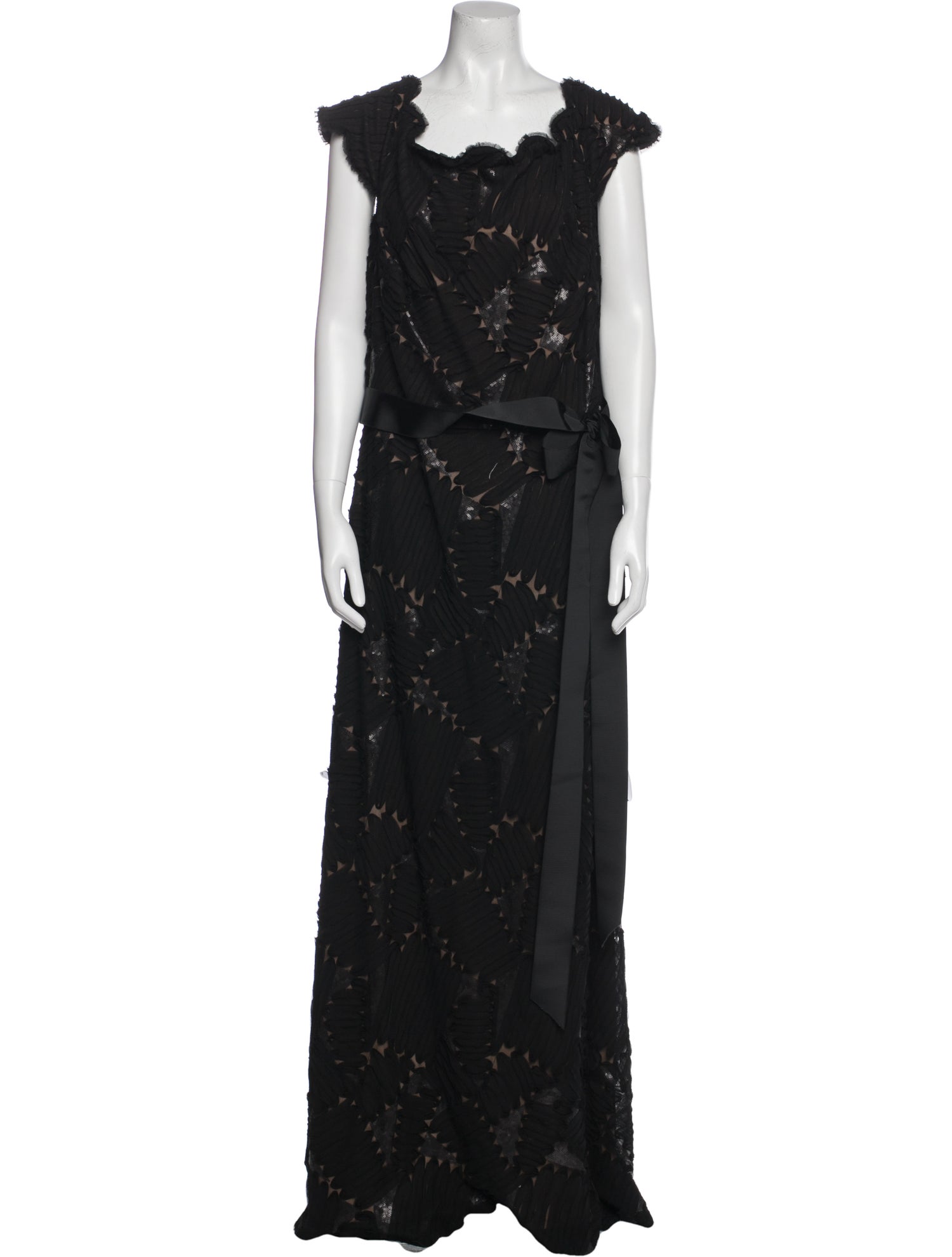 Tadashi Shoji Lace Pattern Long Dress