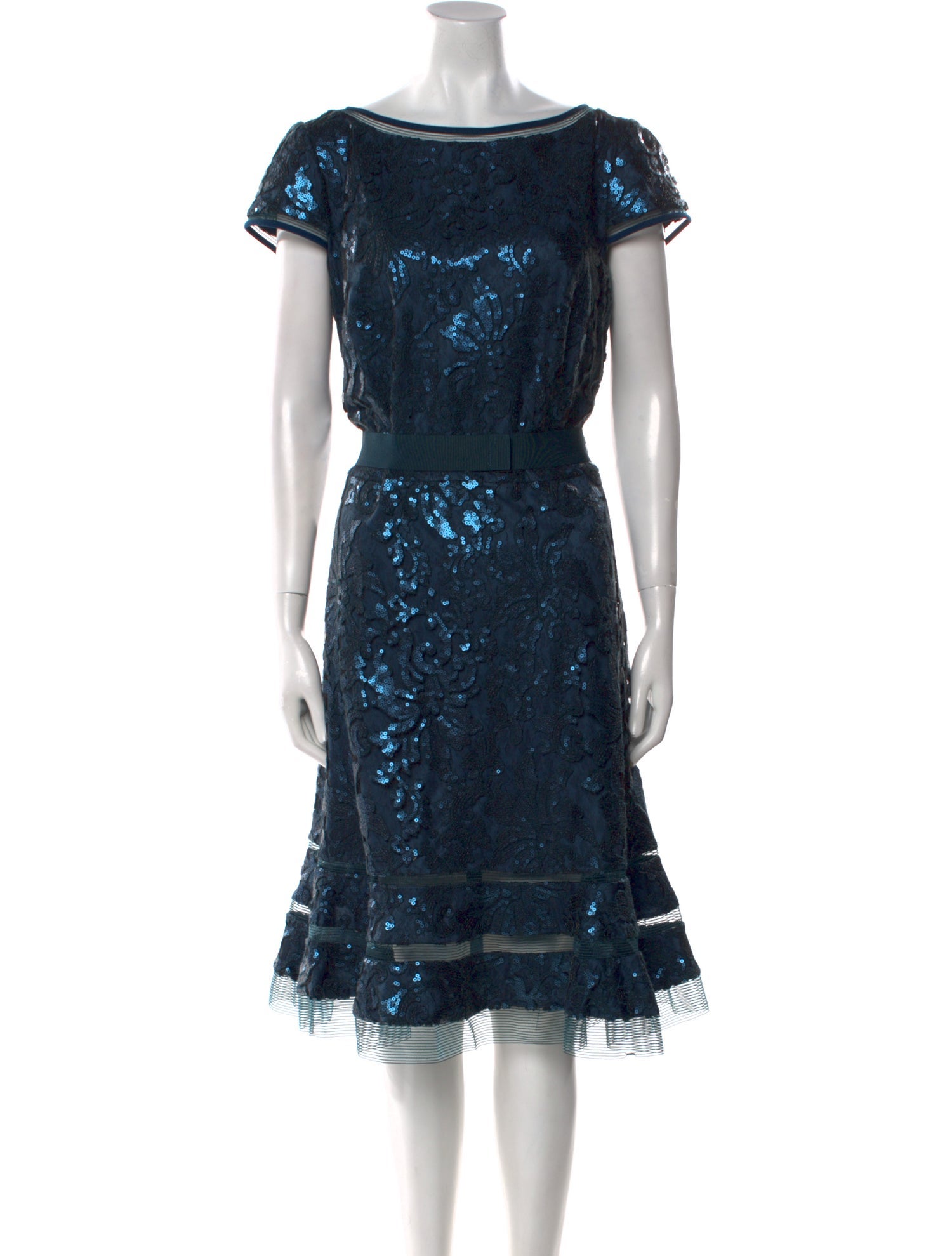 Tadashi Shoji Lace Pattern Knee-Length Dress