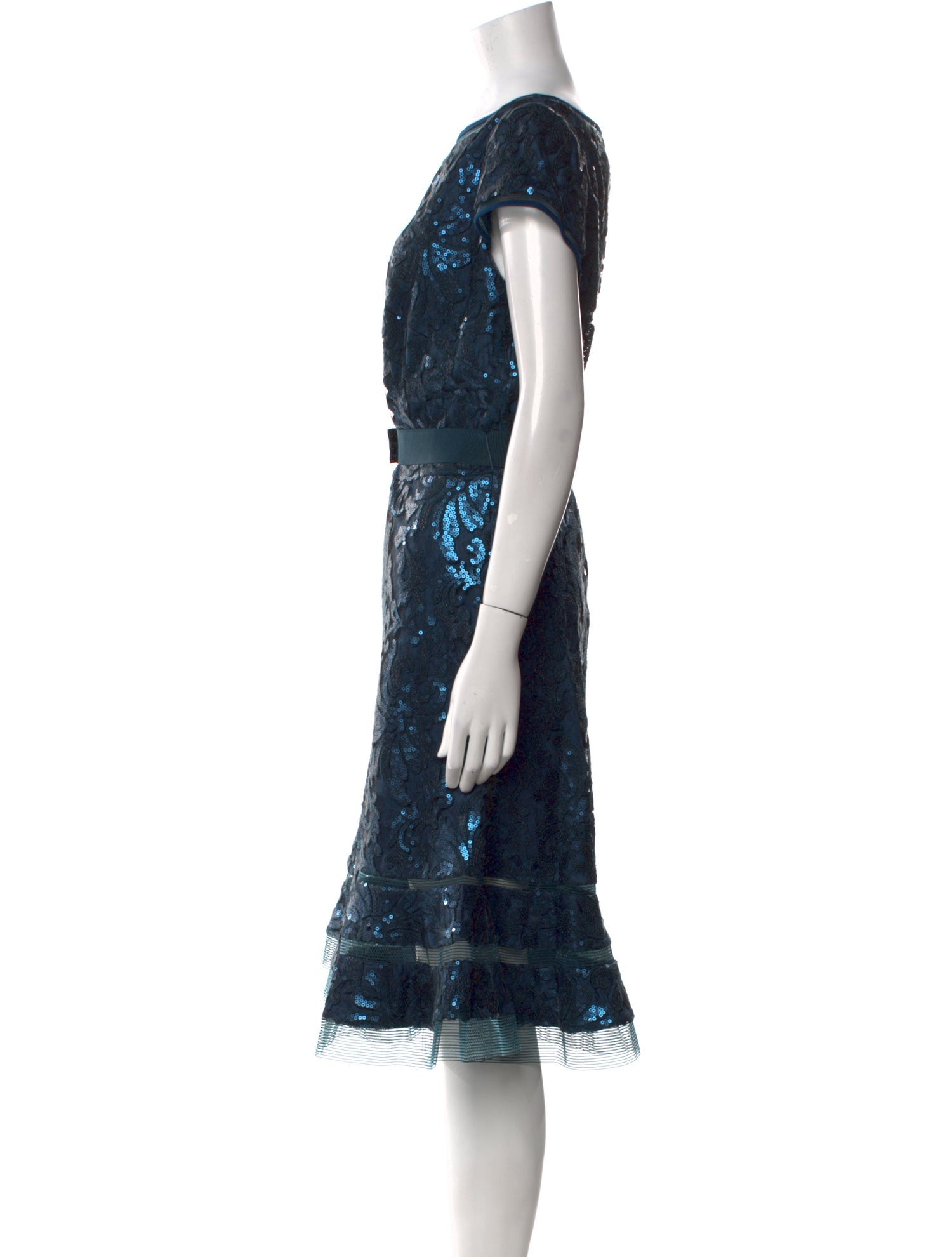 Tadashi Shoji Lace Pattern Knee-Length Dress