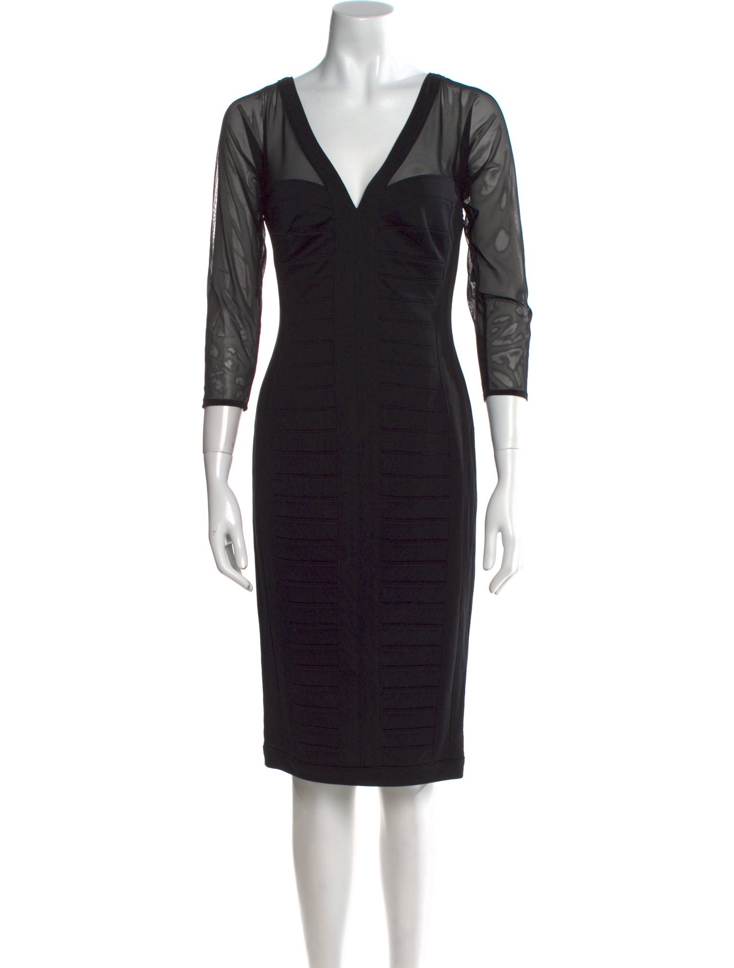 Tadashi Shoji V-Neck Midi Length Dress